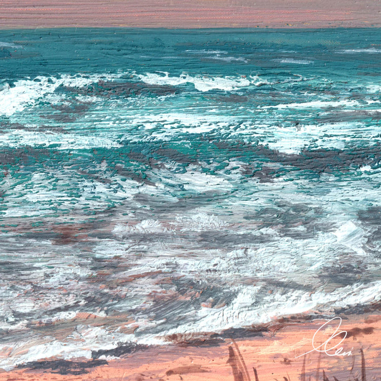 K'gari Fraser Island Minimal Travel Wall Art Print With Quote | Gouache Landscape Painting