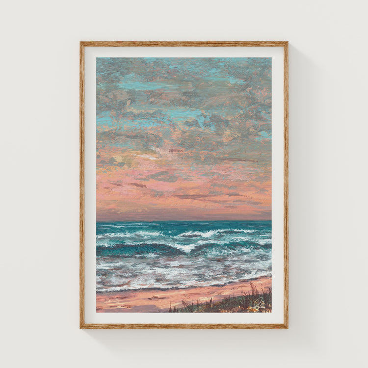 K'gari Fraser Island Travel Art Print | Gouache Landscape Wall Art