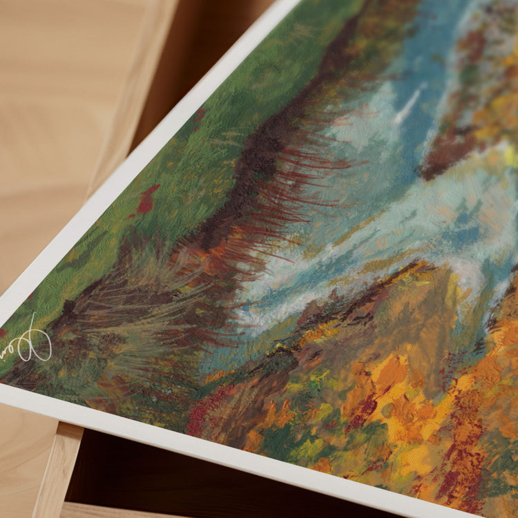 New Zealand Travel Art Print | Gouache Landscape Wall Art