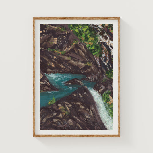 Cairns Far North Queensland Travel Art Print | Gouache Landscape Wall Art