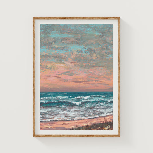 K'gari Fraser Island Travel Art Print | Gouache Landscape Wall Art